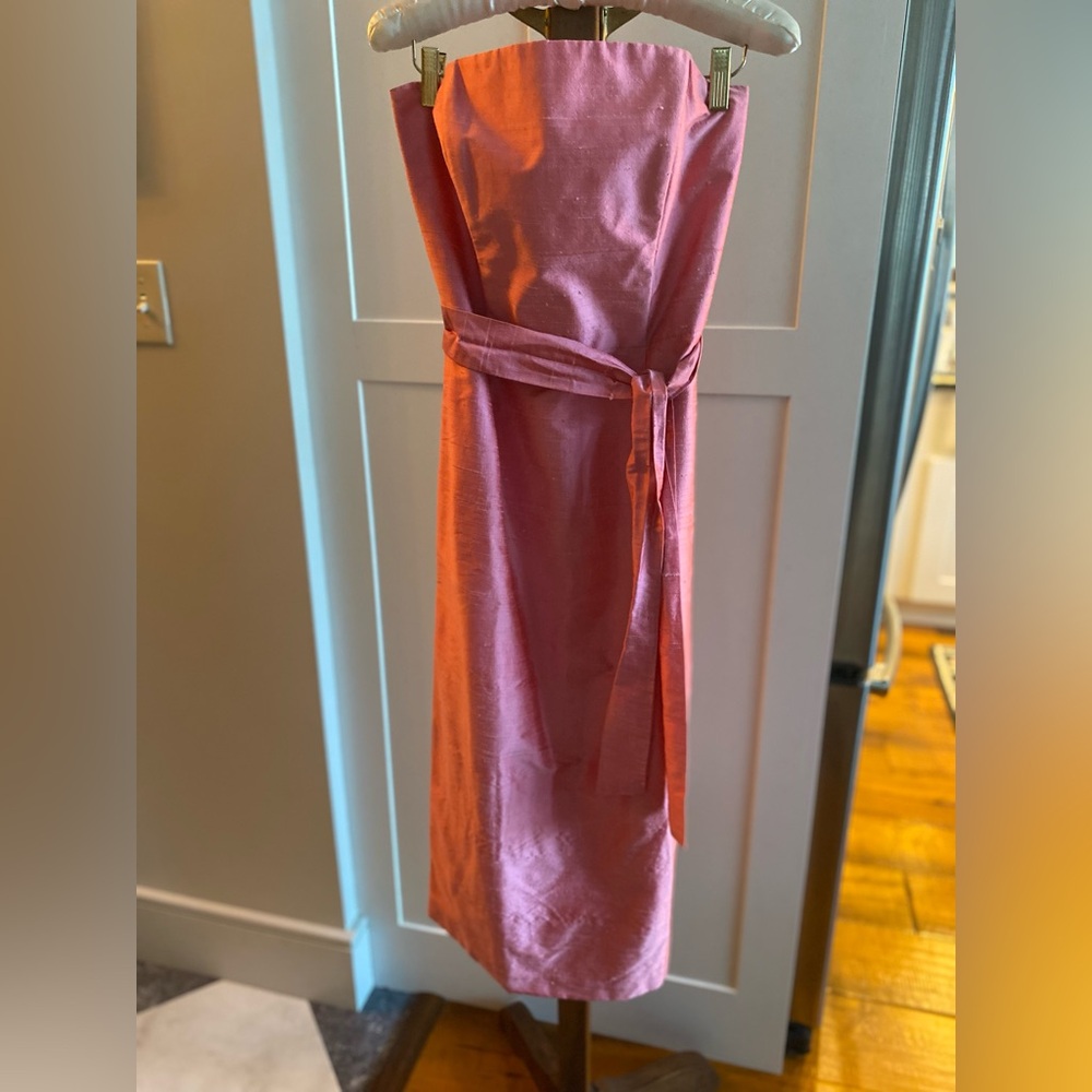 Raw silk cocktail/ prom dress